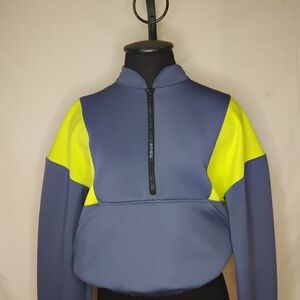 Stylish Blue and Yellow Women's Sweatshirt